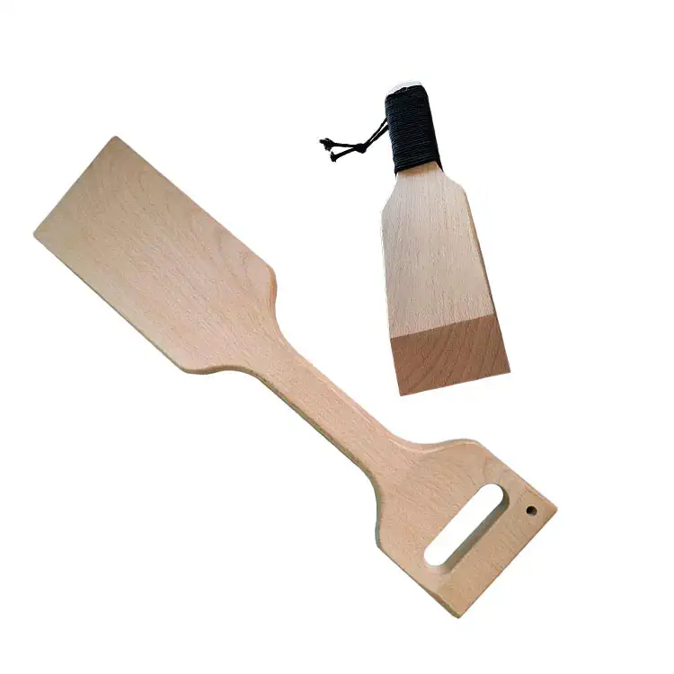 Solid Wooden BBQ Grill Scraper Barbecue Cleaning Tool
