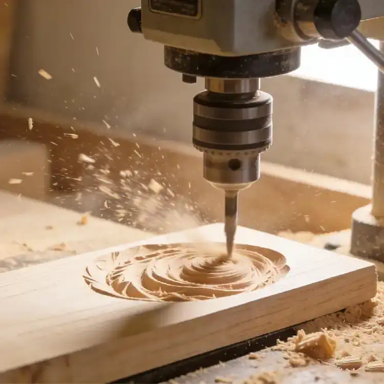 CNC Wood Engraving & Cutting Process WOODMEMORY